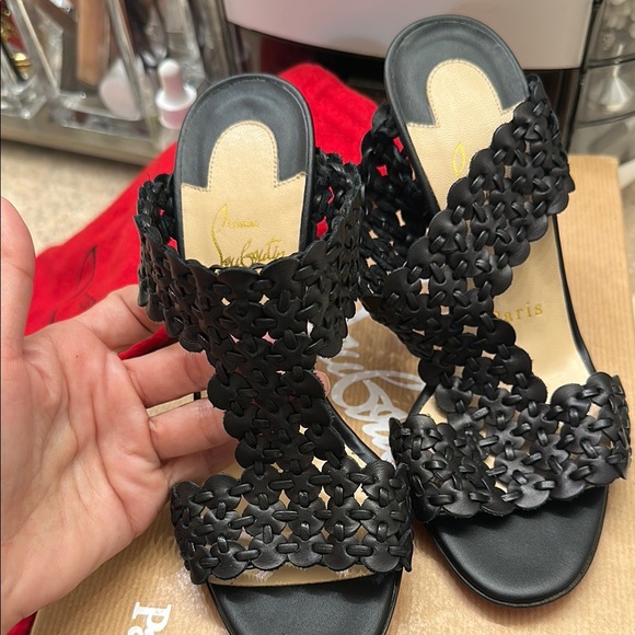 Christian Louboutin Black and Red Heels - Picture 8 of 9